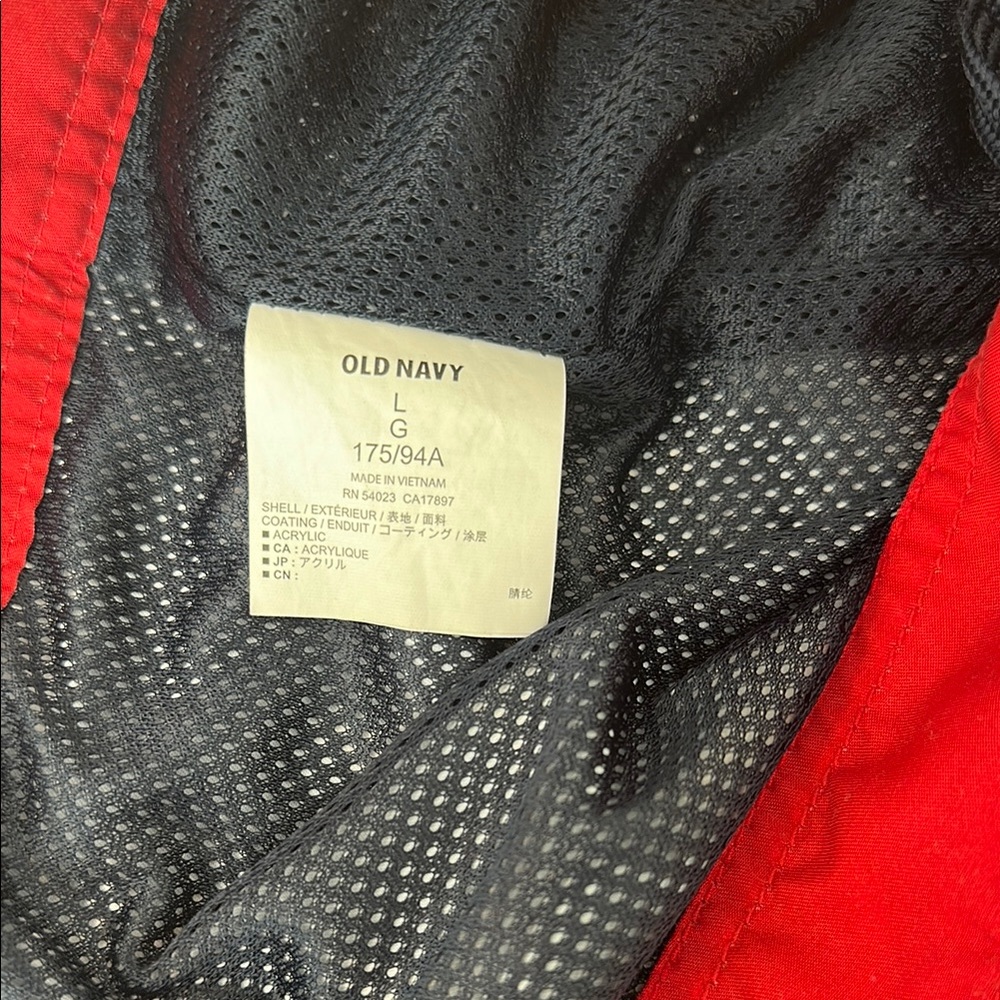 Men's Star-Patterned Swim Shorts - Red and Blue - Picture 4 of 4